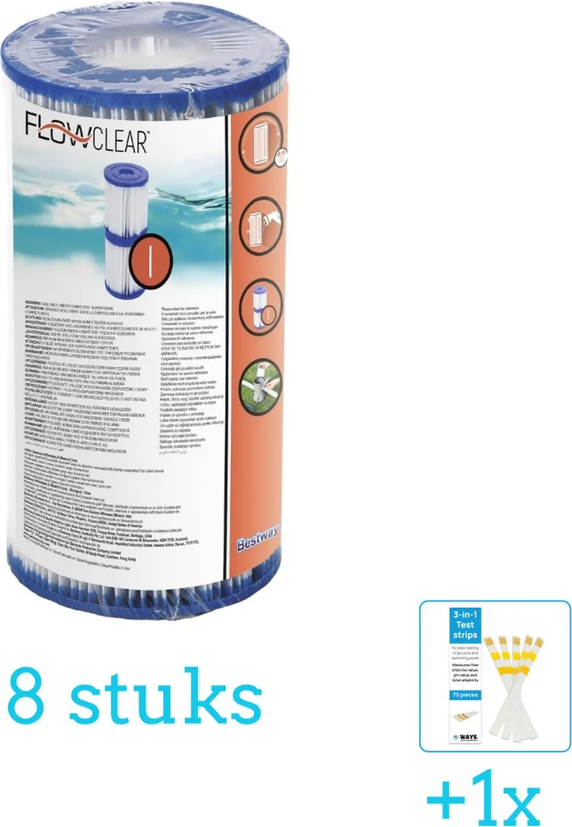 Bestway Flowclear Type I Filterpatroon 58093-Wit