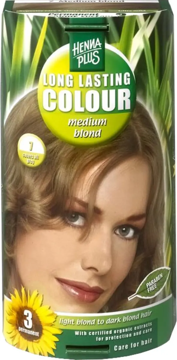 Hennaplus Long Lasting Colour 7 Sytá Blond