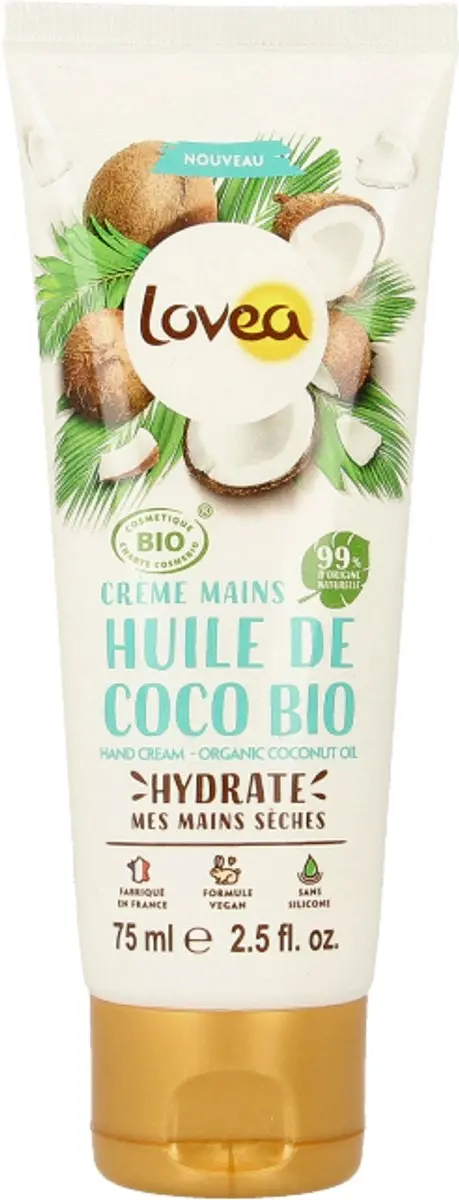 Lovea Biologische Handcreme Kokos 75ml