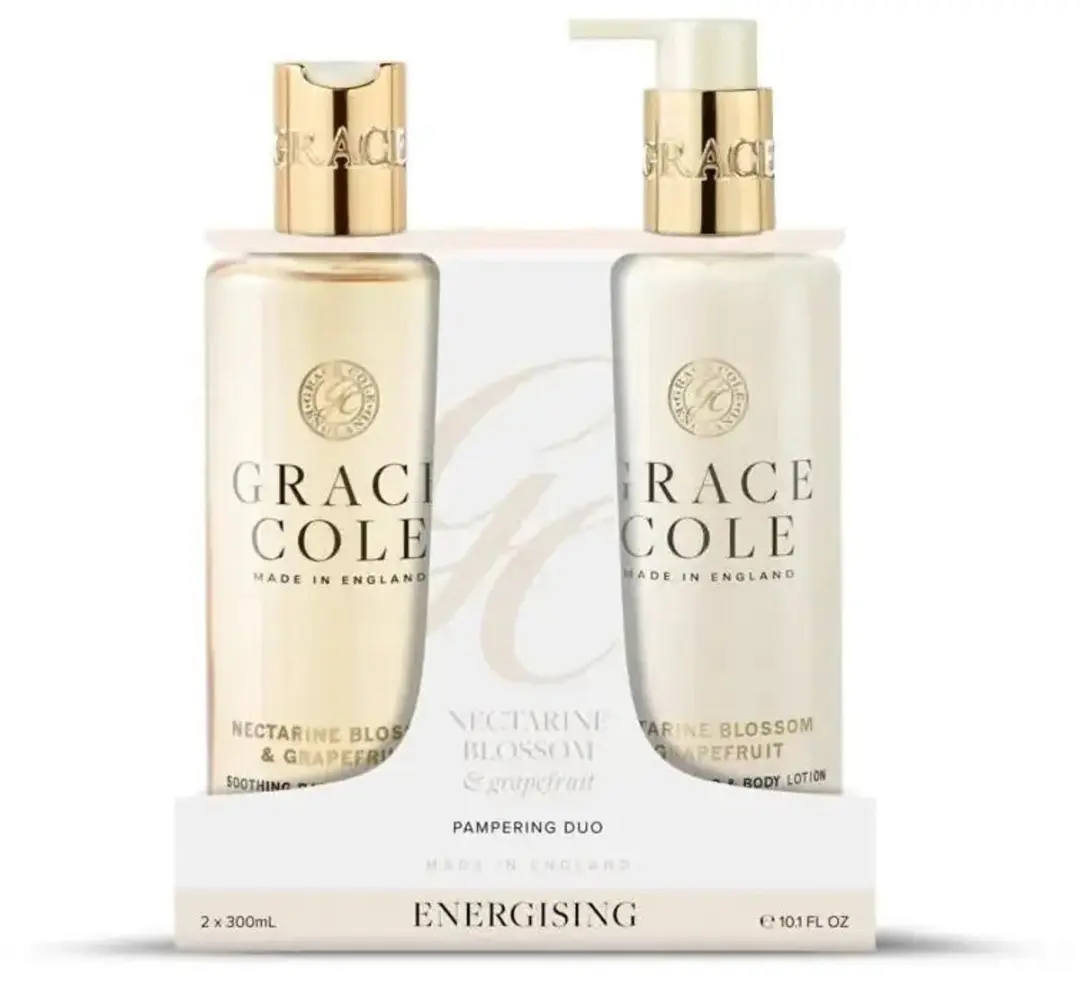 Grace Cole Nectarine Blossom & Grapefruit Body Care Duo 600ml