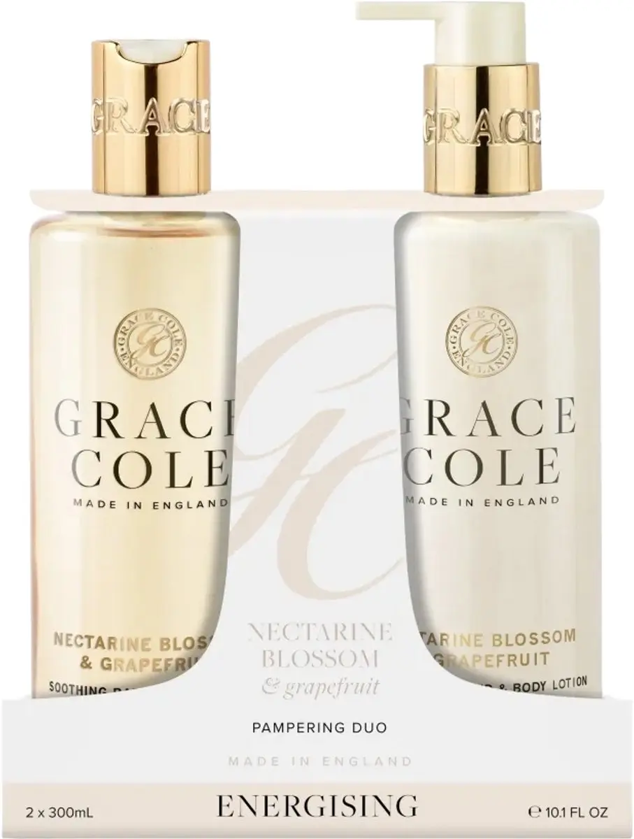 Grace Cole Nectarine Blossom & Grapefruit Body Care Duo 600ml