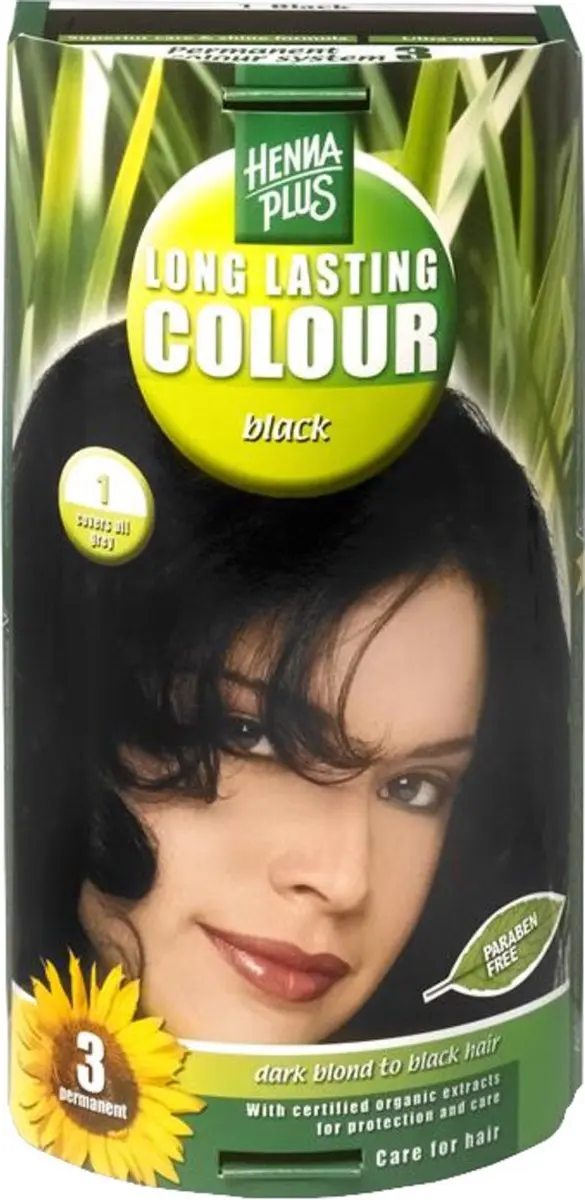 Hennaplus Long Lasting Colour Zwart 100mg