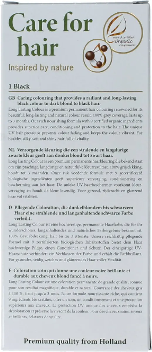 Hennaplus Long Lasting Colour Zwart 100mg