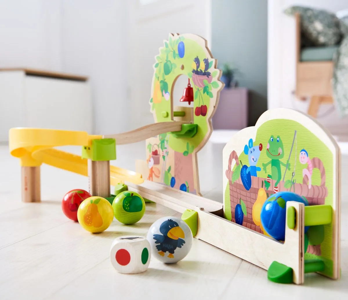 Haba Kullerbü Boomgaard Knikkerbaan - Multicolor - 23 Onderdelen