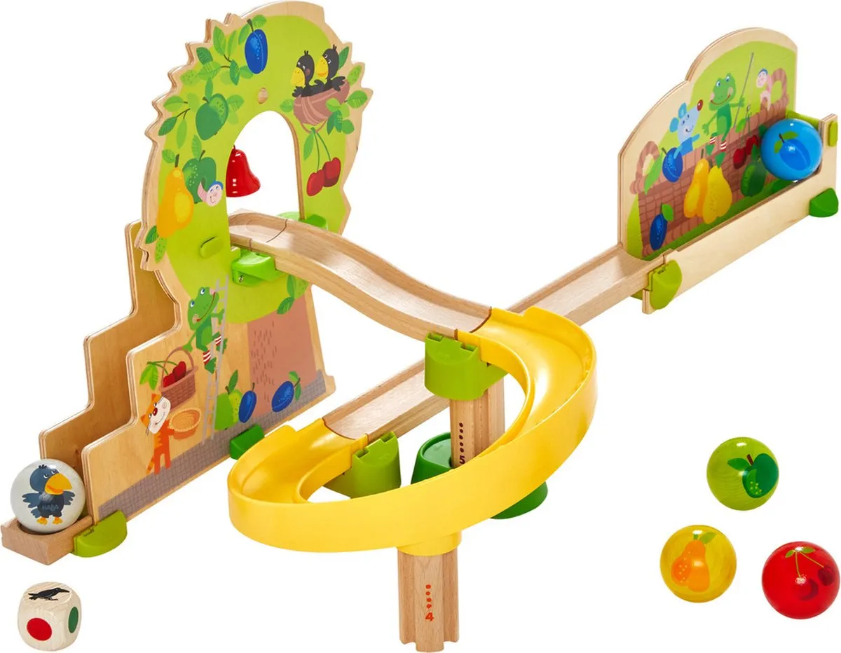 Haba Kullerbü Boomgaard Knikkerbaan - Multicolor - 23 Onderdelen