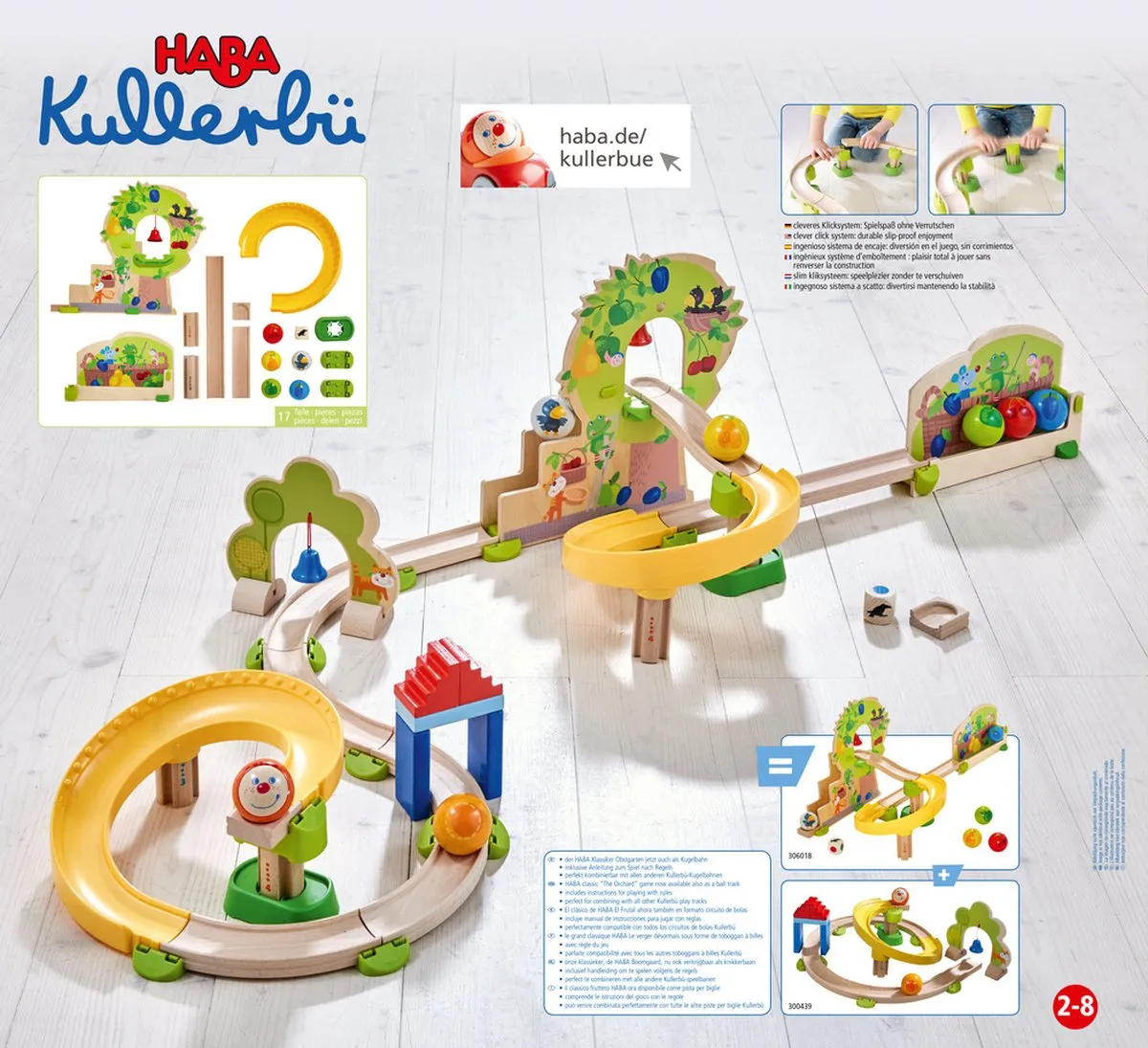 Haba Kullerbü Boomgaard Knikkerbaan - Multicolor - 23 Onderdelen