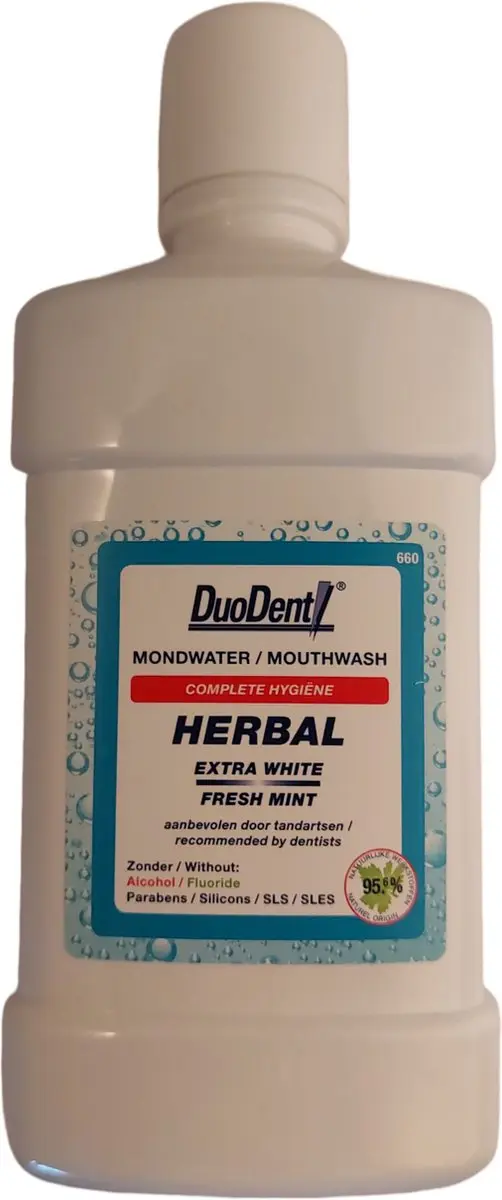 Duodent Herbal Extra White Mondwater 500ml