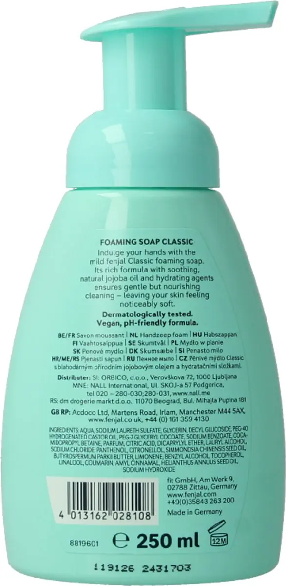 Fenjal Foam Handzeep Classic 250ml