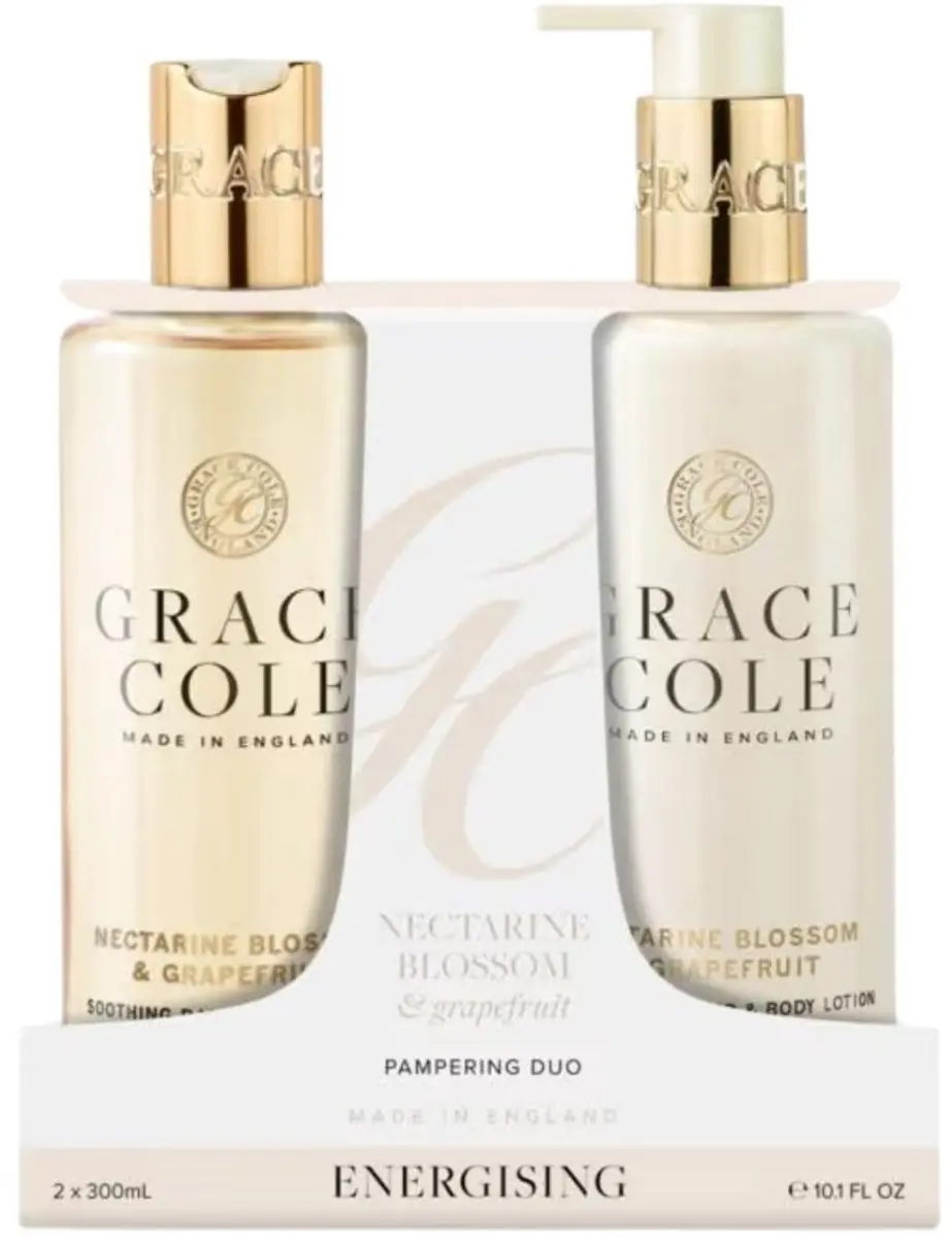 Grace Cole Nectarine Blossom & Grapefruit Hand Care Duo 600ml