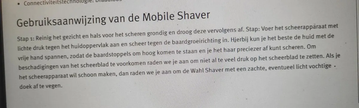 Wahl Mobile Shaver Gold Limited Edition - Gezicht