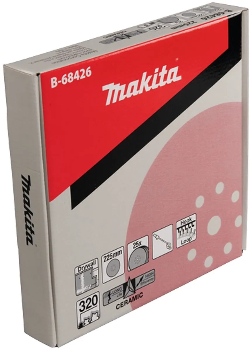 Makita 225mm Schuurpapier Klittenband 25x - B-68426