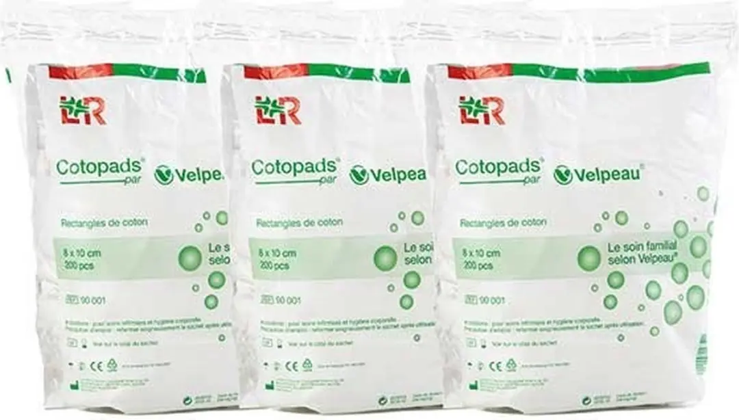 Lohmann & Rauscher Cotopads Katoenen Rechthoeken 600 Stuks