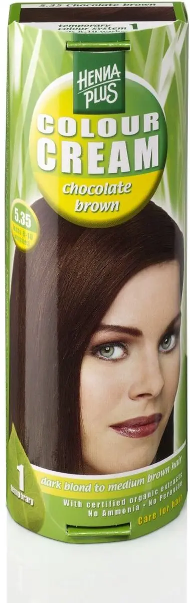 Hennaplus Colour Cream 5.35 Chocolate Brown Haarverf 60ml - afbeelding 6 van 6