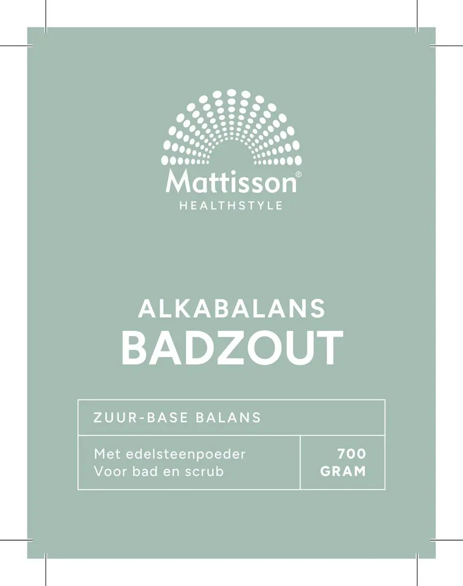 Mattisson AlkaBalans Zuurbase Badzout 700g - Rijk aan Himalaya Zout