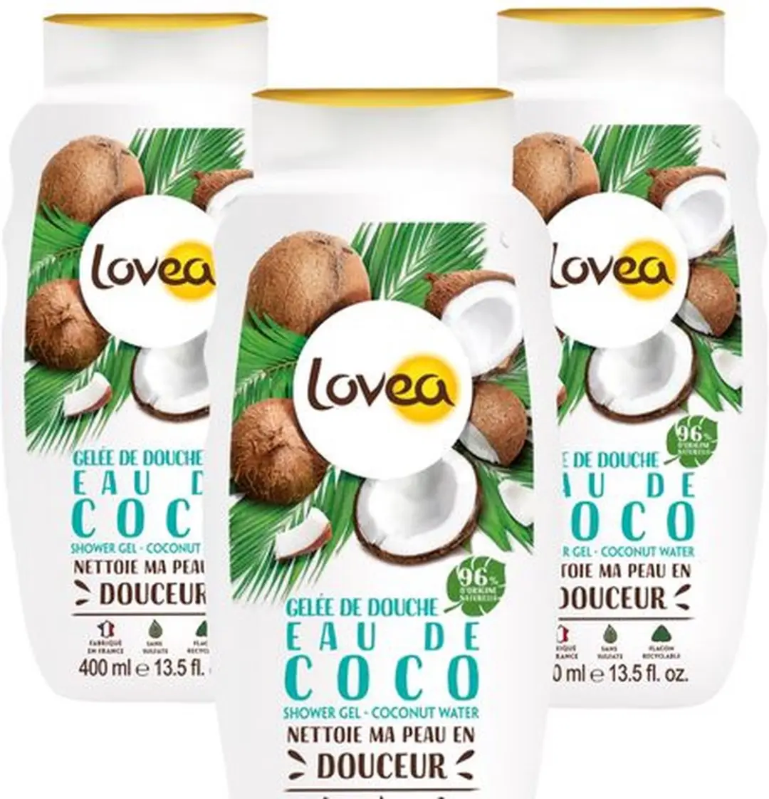 Lovea Sulfaatvrije Douchegel Kokos 3x400ml