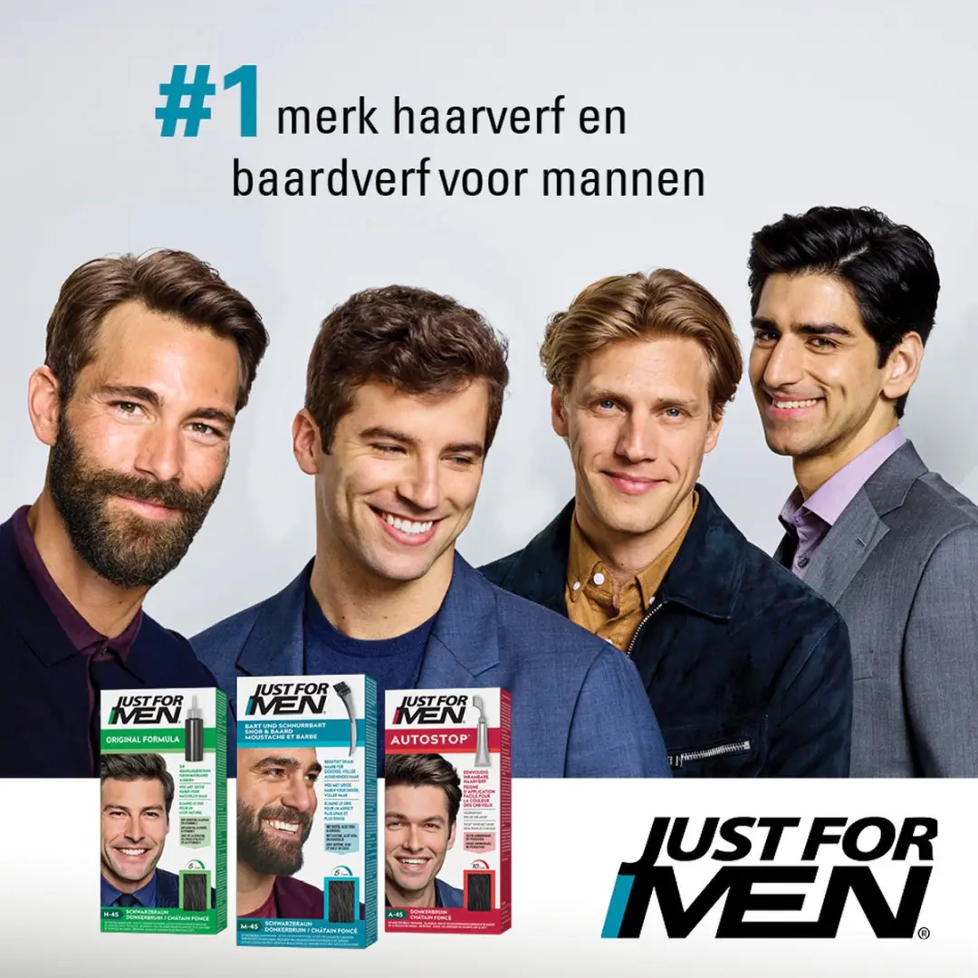 Just For Men Snor & Baard Haarkleuring Donkerbruin - 28mg - afbeelding 6 van 6