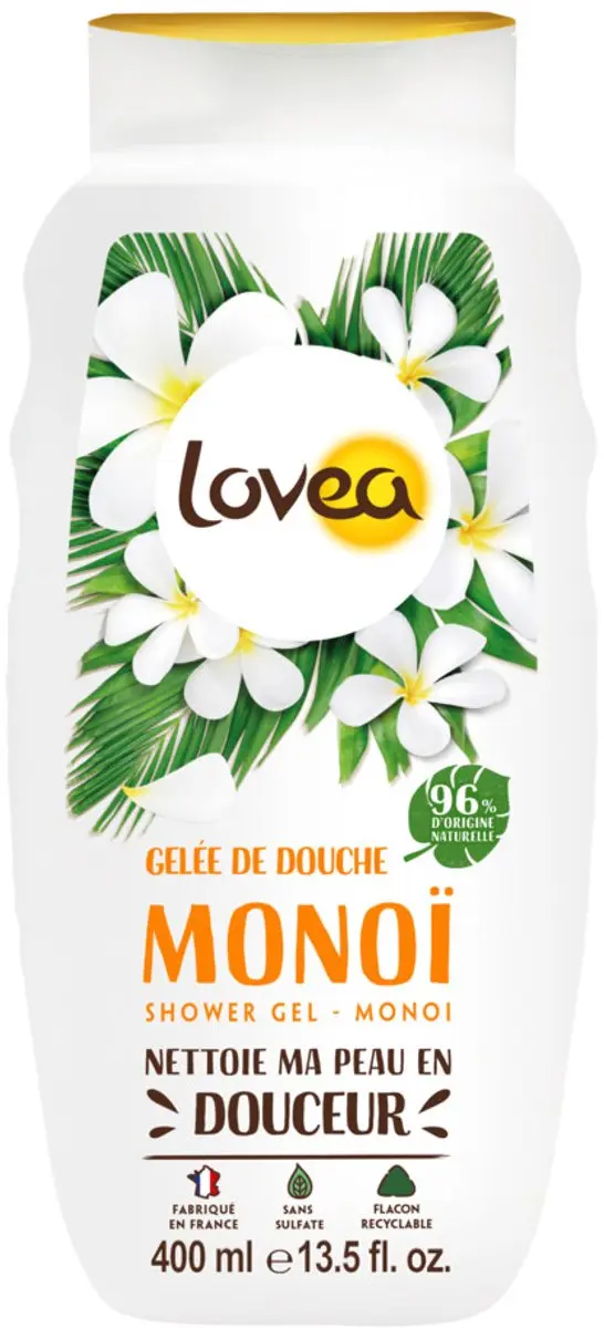 Lovea Sulfaatvrije Douchegel Monoï - 20 Stuks (3x400ml)