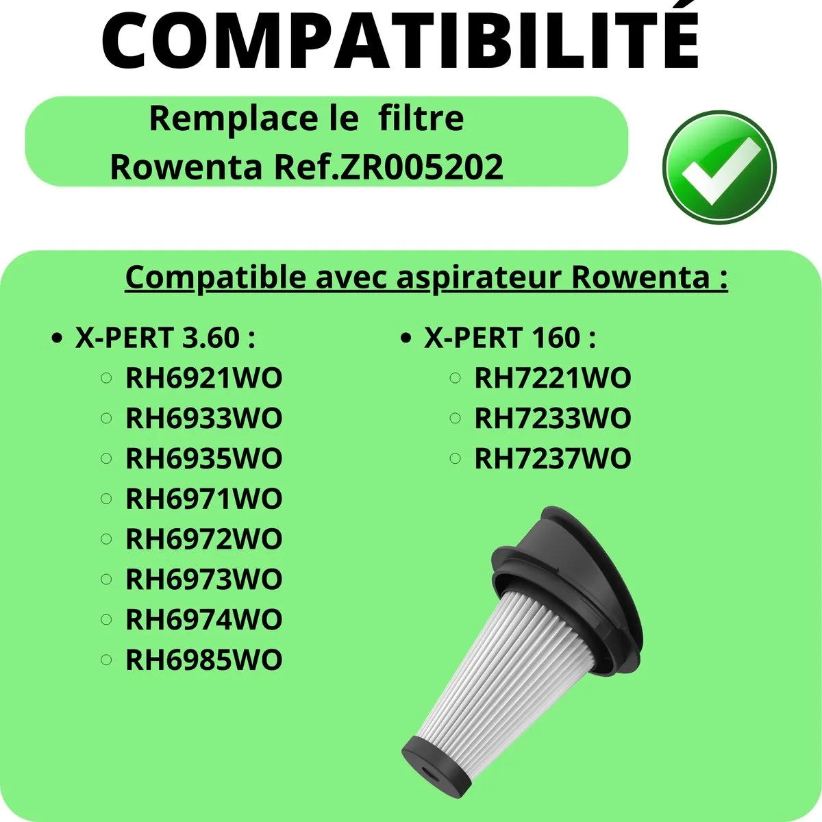 Rowenta X-Pert 3.60 ZR005202 Vervangingsfilter - 2 Stuks