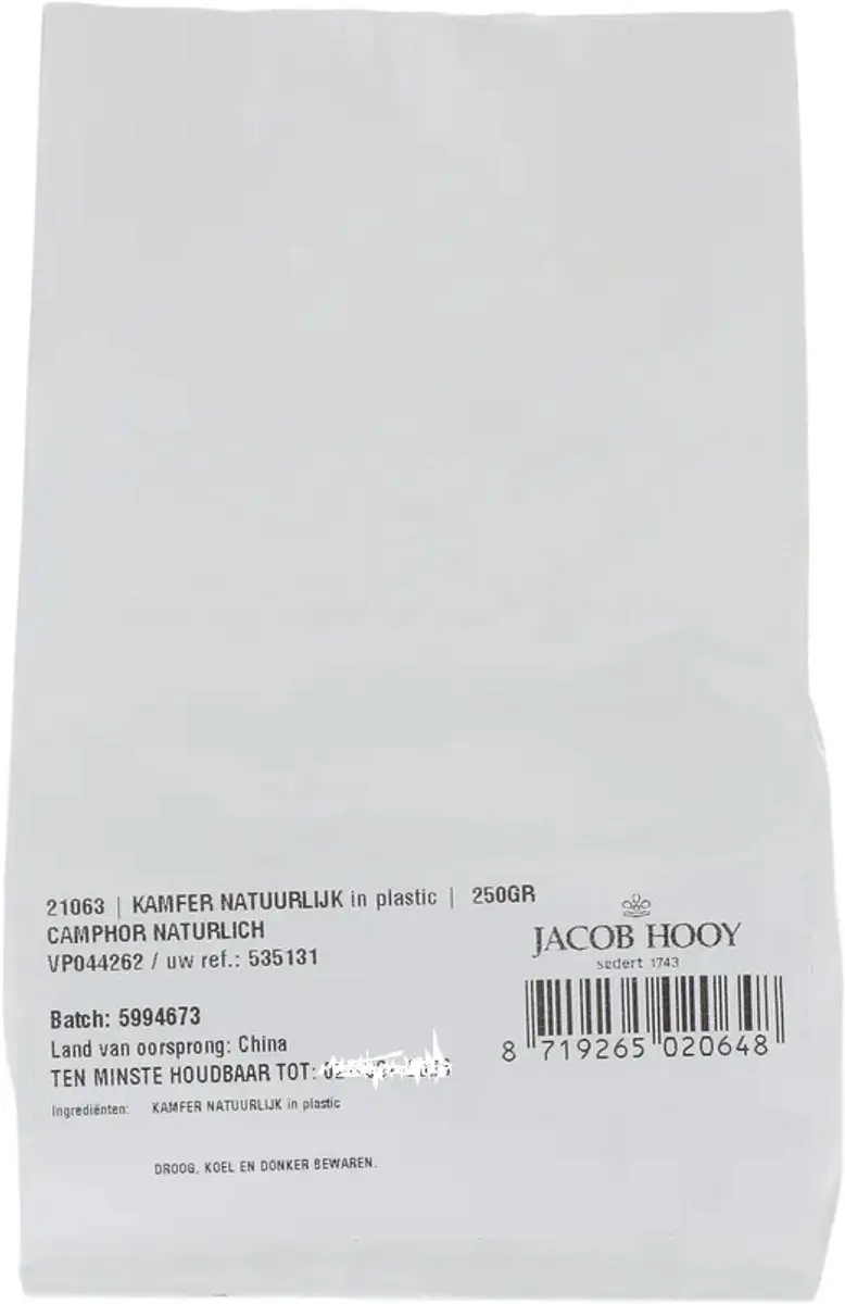 Jacob Hooy Kamfer Natuurlijk 250g