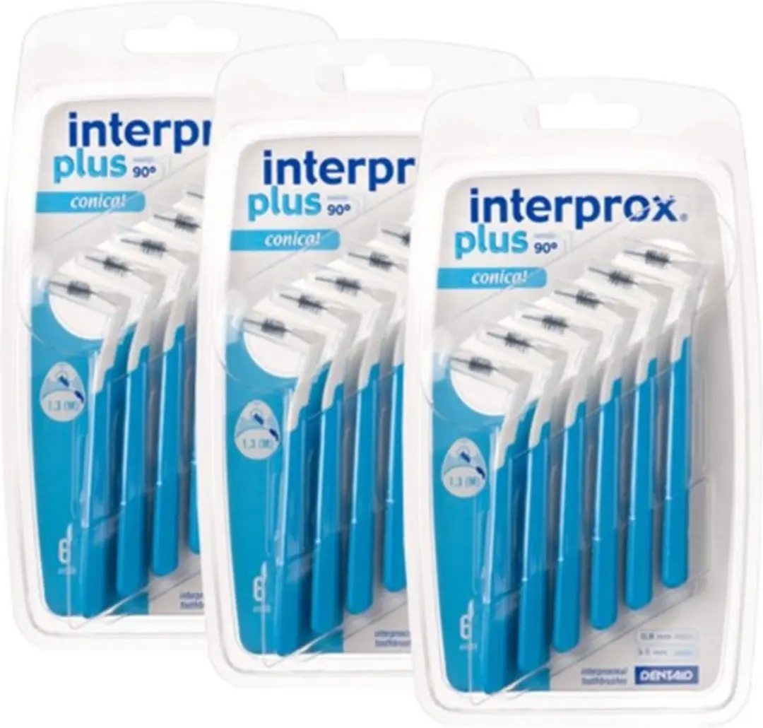 Interprox Plus Conical Blauw - 18 Stuks (3x6)