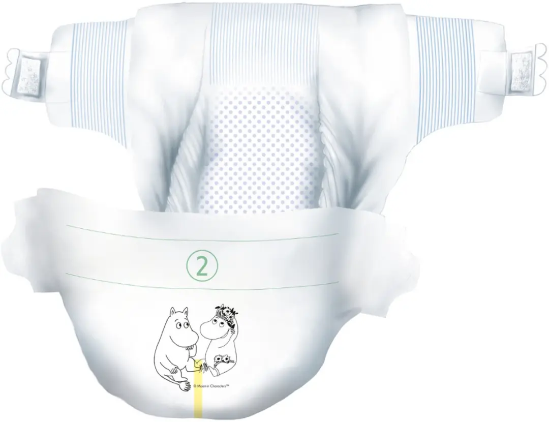 Moomin Baby Eco Wegwerpluiers Maat 2 - 168 Stuks