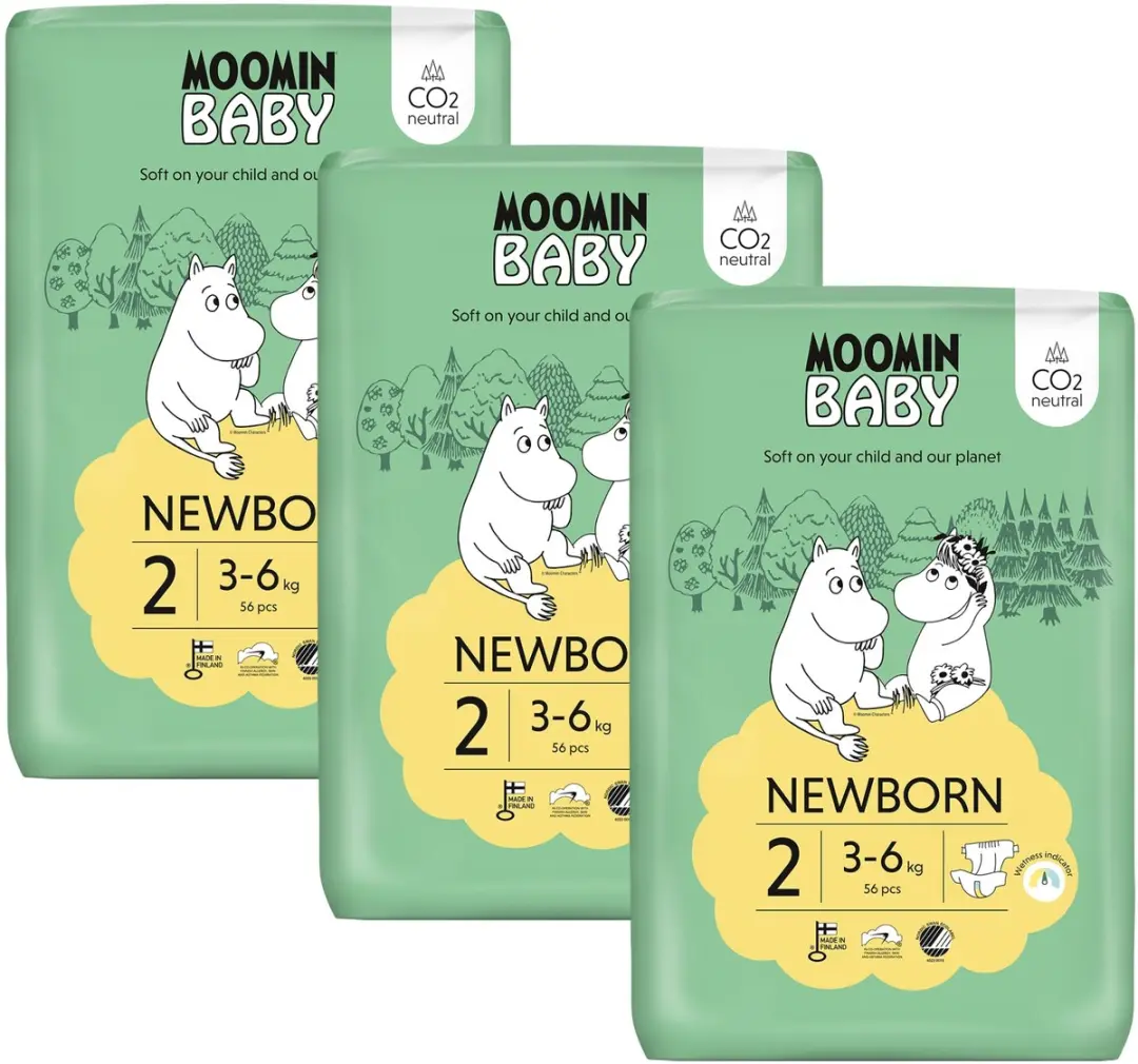 Moomin Baby Eco Wegwerpluiers Maat 2