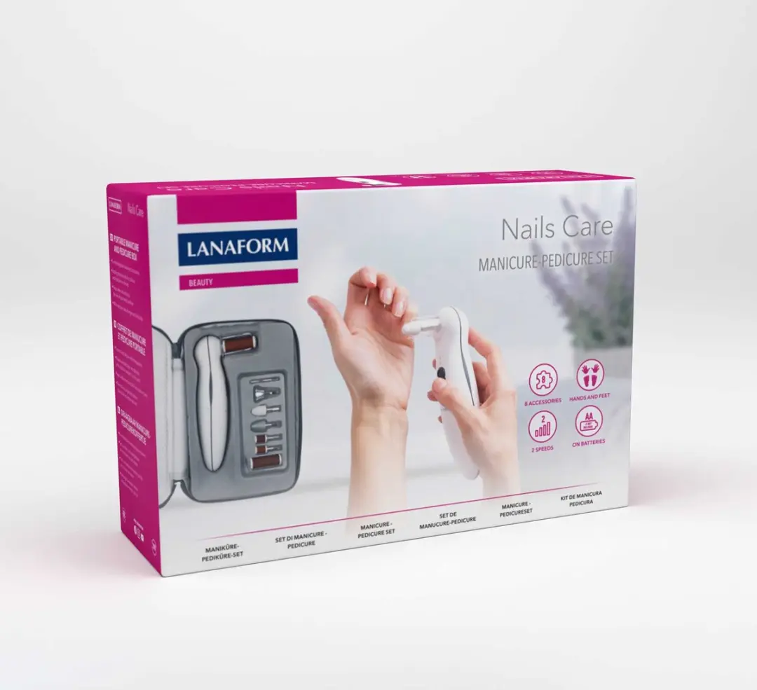 Lanaform Nails Care Manicure Set - Elektrisch nagelvijlset - Wit