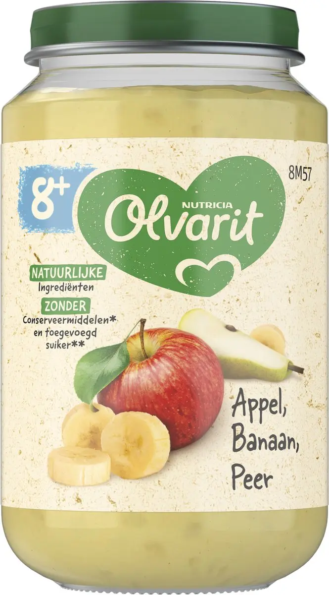 Olvarit Appel Banaan Peer 8M57 Babyvoeding