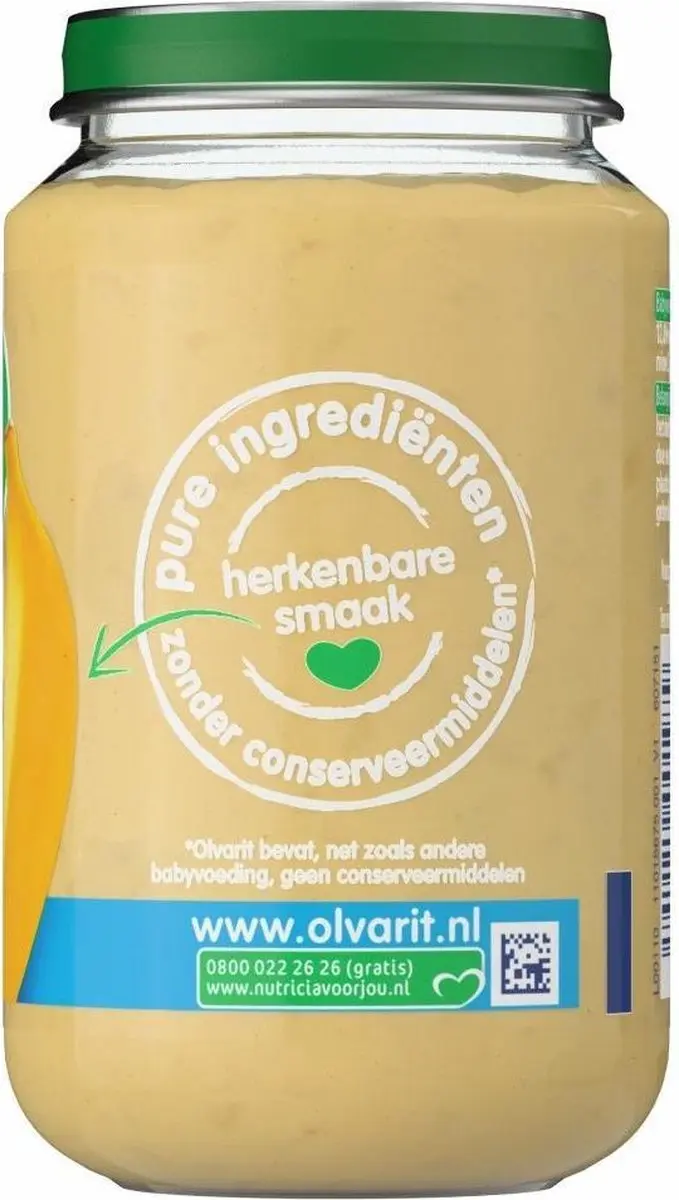 Olvarit Appel Banaan Peer 8M57 Babyvoeding - 200g