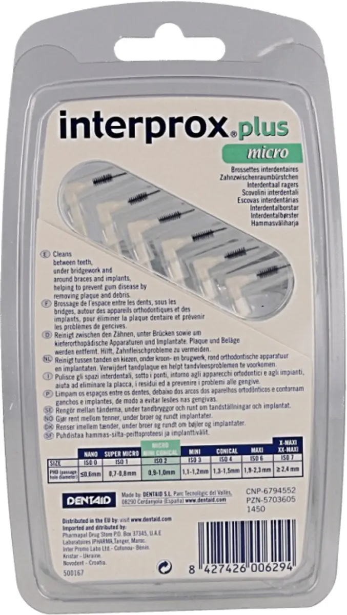 Interprox Plus Micro Groen PHD 1,1mm - 6 Ragers