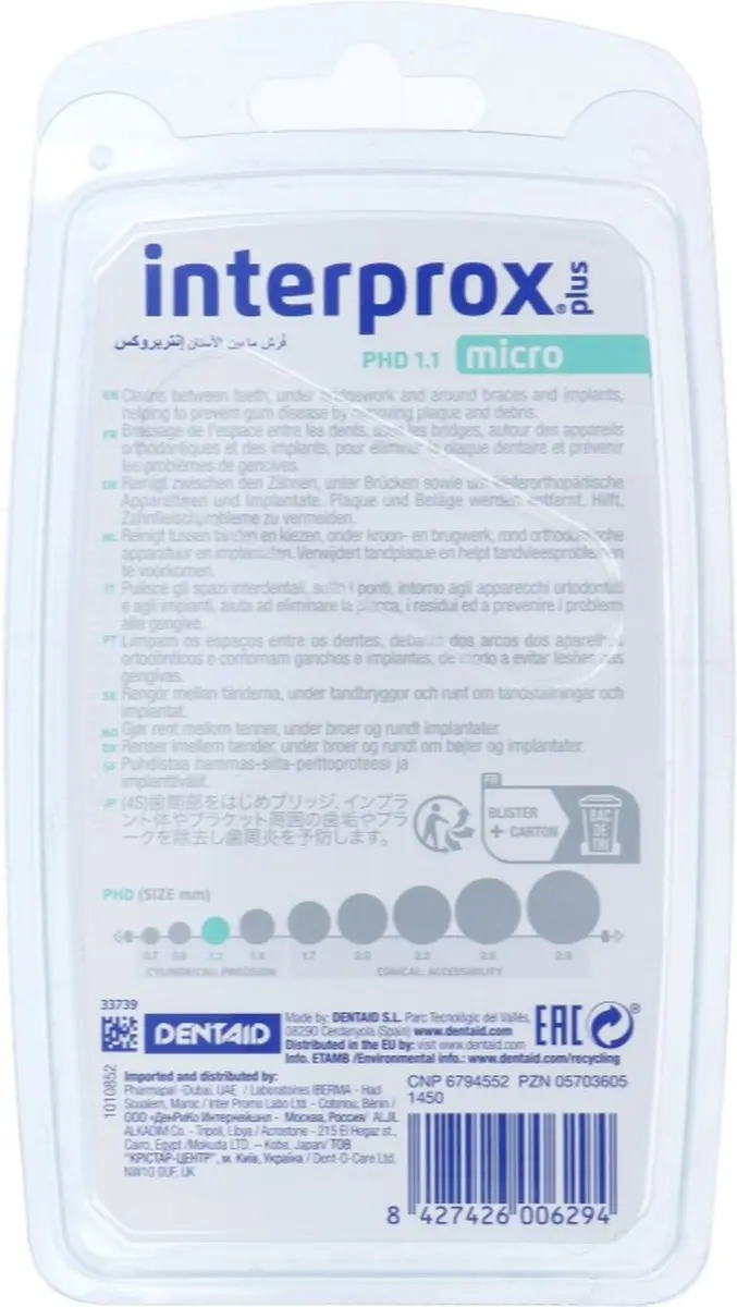 Interprox Plus Micro Groen PHD 1,1mm - 6 Ragers