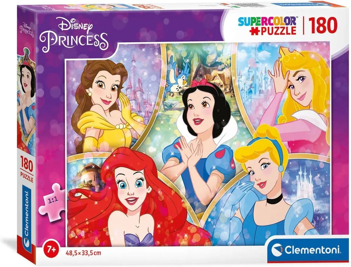 Clementoni Princess Puzzel 180 Stukjes Metallic - Ecologisch