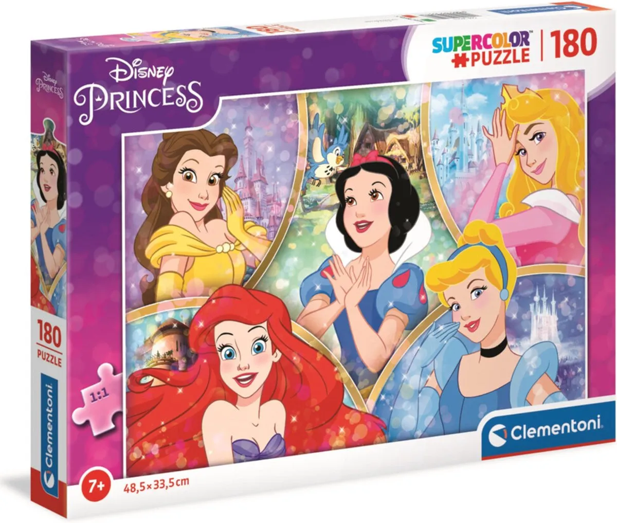 Clementoni Princess Puzzel 180 Stukjes Metallic - Ecologisch