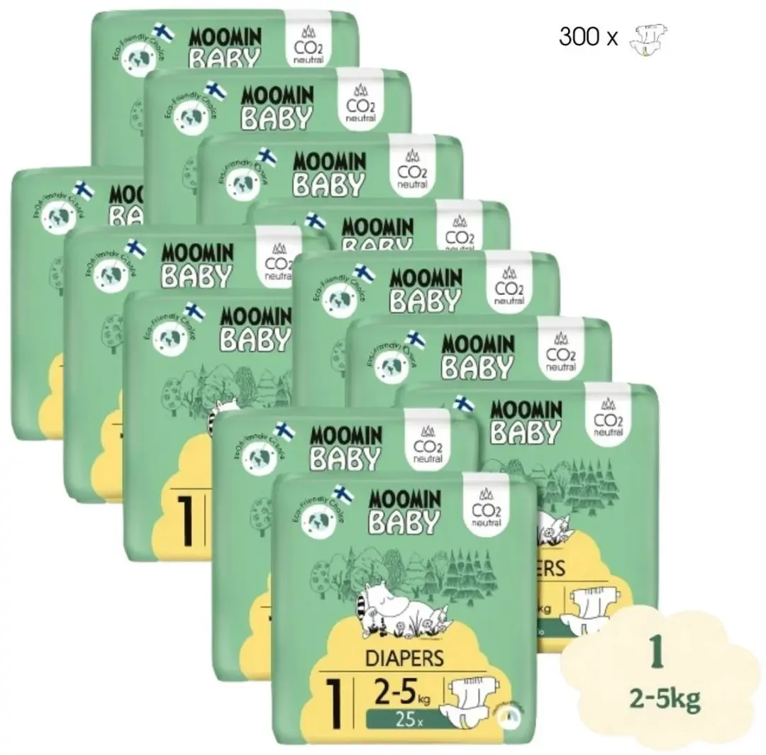 Moomin Baby Eco Wegwerpluiers Maat 1