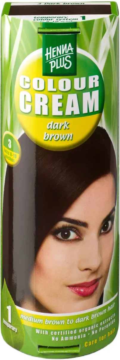 Hennaplus Kleurcreme 3.0 Donker Bruin Haarverf 60ml