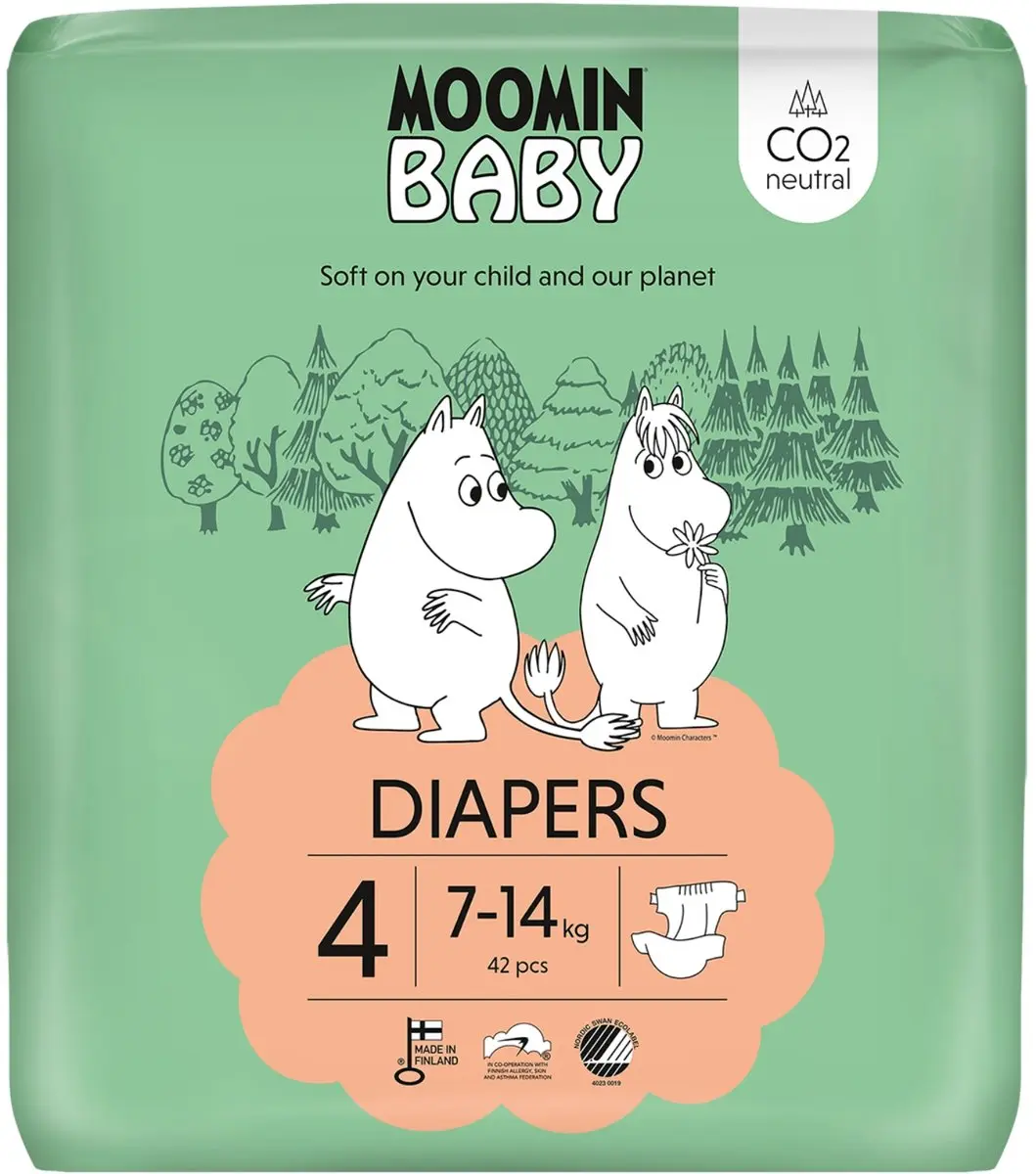 Moomin Baby Eco Wegwerpluiers Maat 4