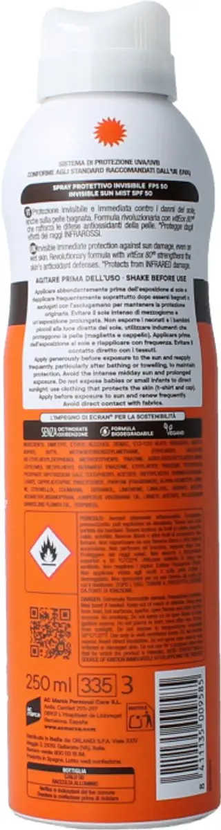 Ecran Sunique Invisible Spray SPF50 250ml