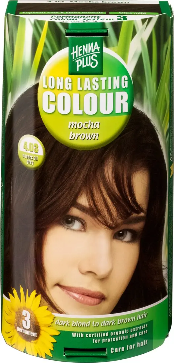 Hennaplus Long Lasting Colour 4.03 Mocha Brown Haarverf - 100mg