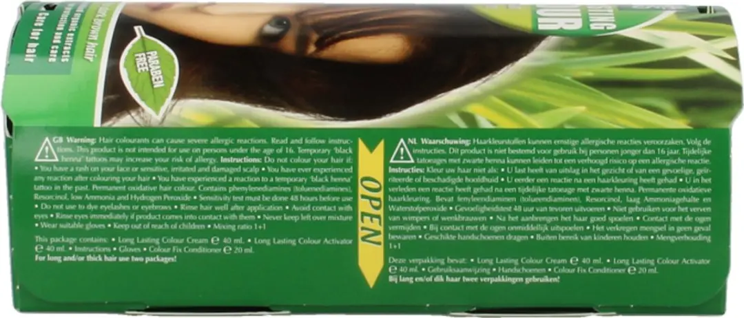 Hennaplus Long Lasting Colour 4.03 Mocha Brown Haarverf - 100mg