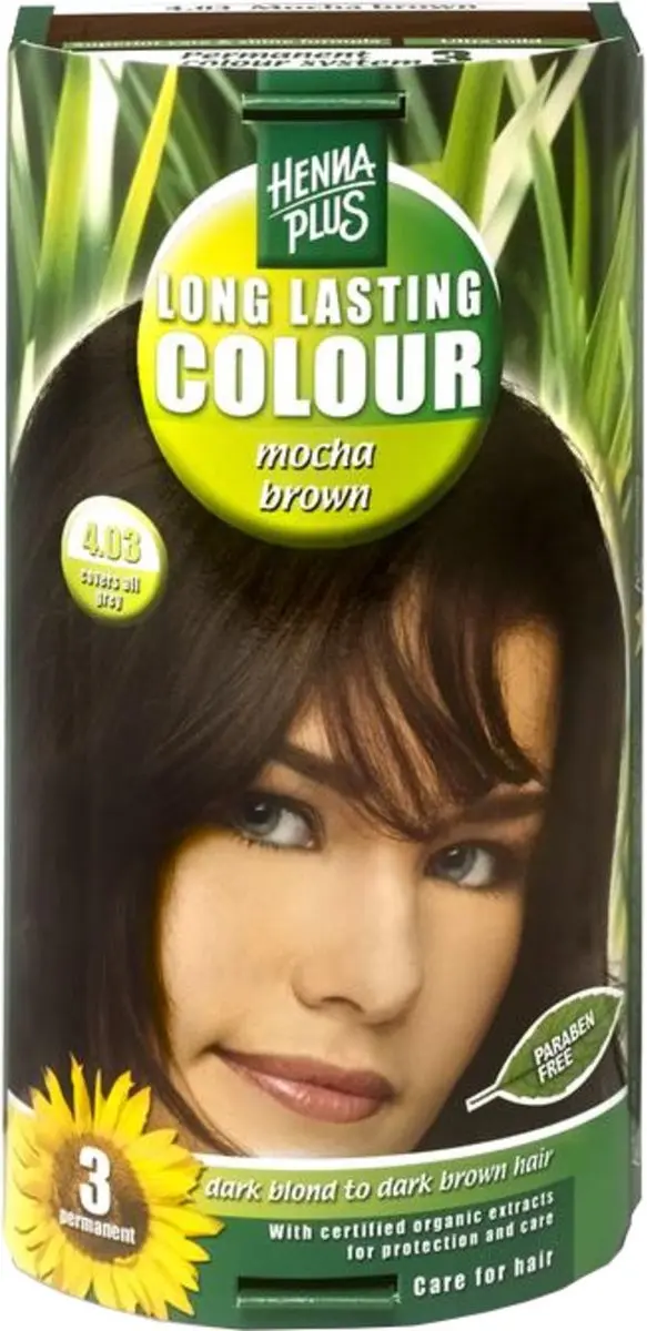 Hennaplus Long Lasting Colour 4.03 Mocha Brown Haarverf