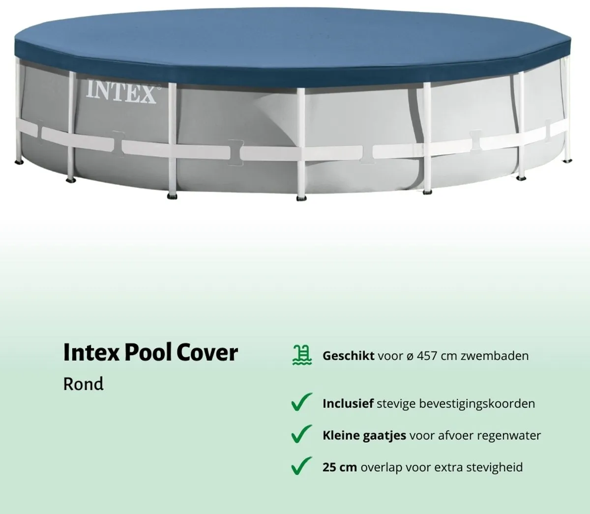 Intex Zwembad Afdekzeil Rond Ø482cm - Donkerblauw