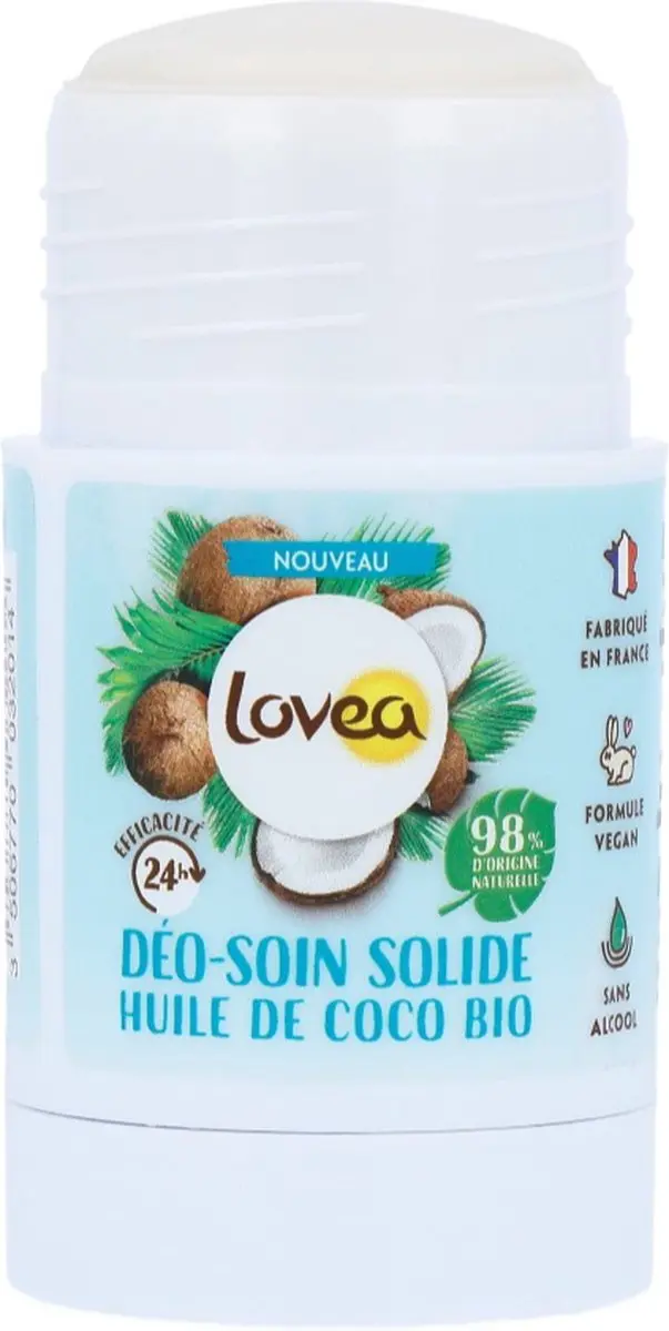 Lovea Solid Deodorant Organic Coconut Oil 50g