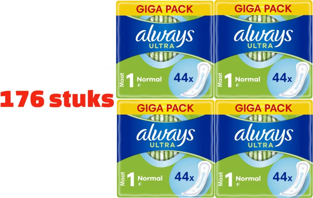 Always Ultra Normal Maandverband 176 Stuks