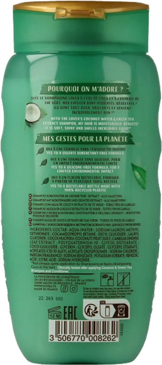 Lovea Kokos & Groene Thee Shampoo 250ml