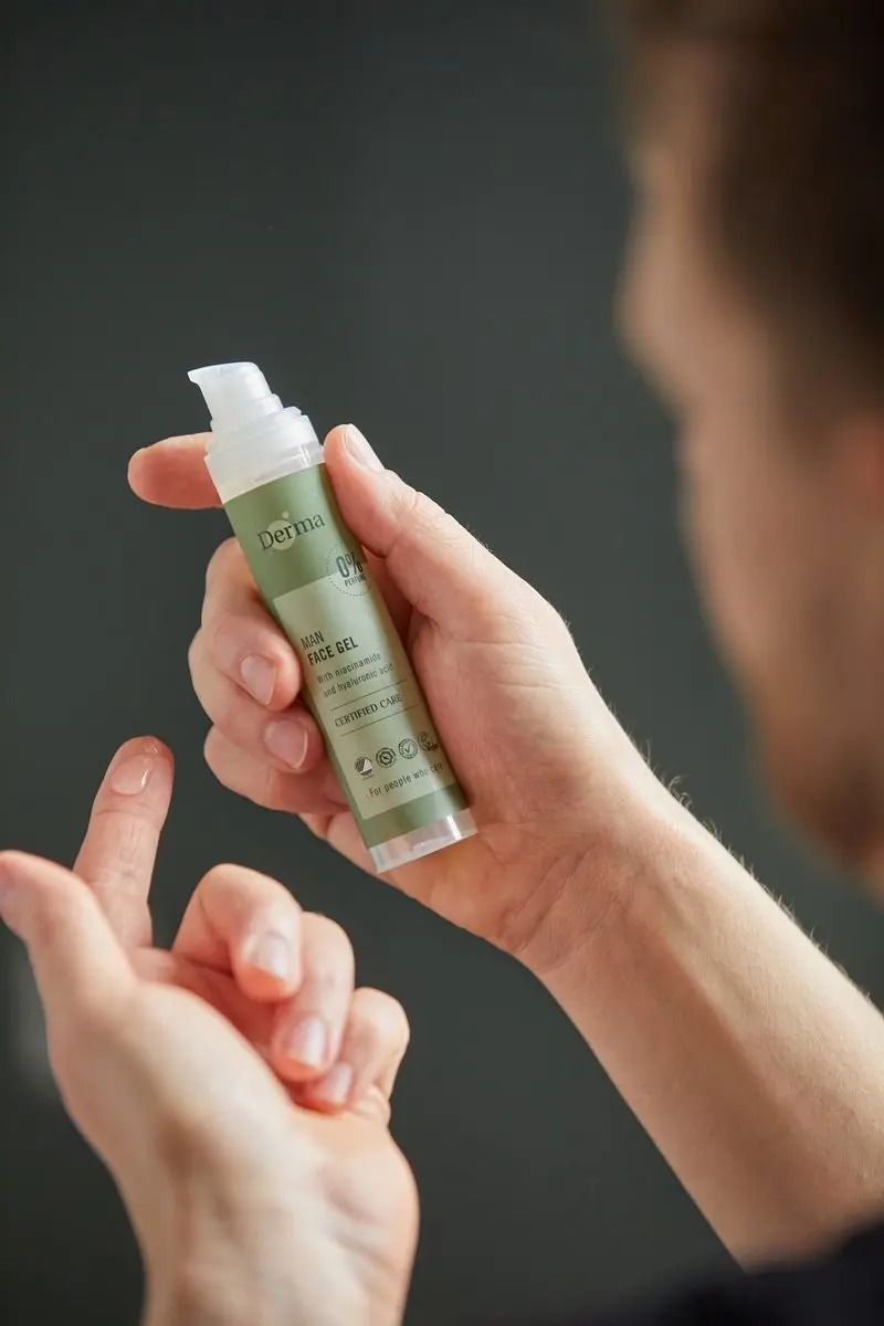 Derma Eco Man Gezichtsgel 50ml - Gevoelige huid - Parfumvrij