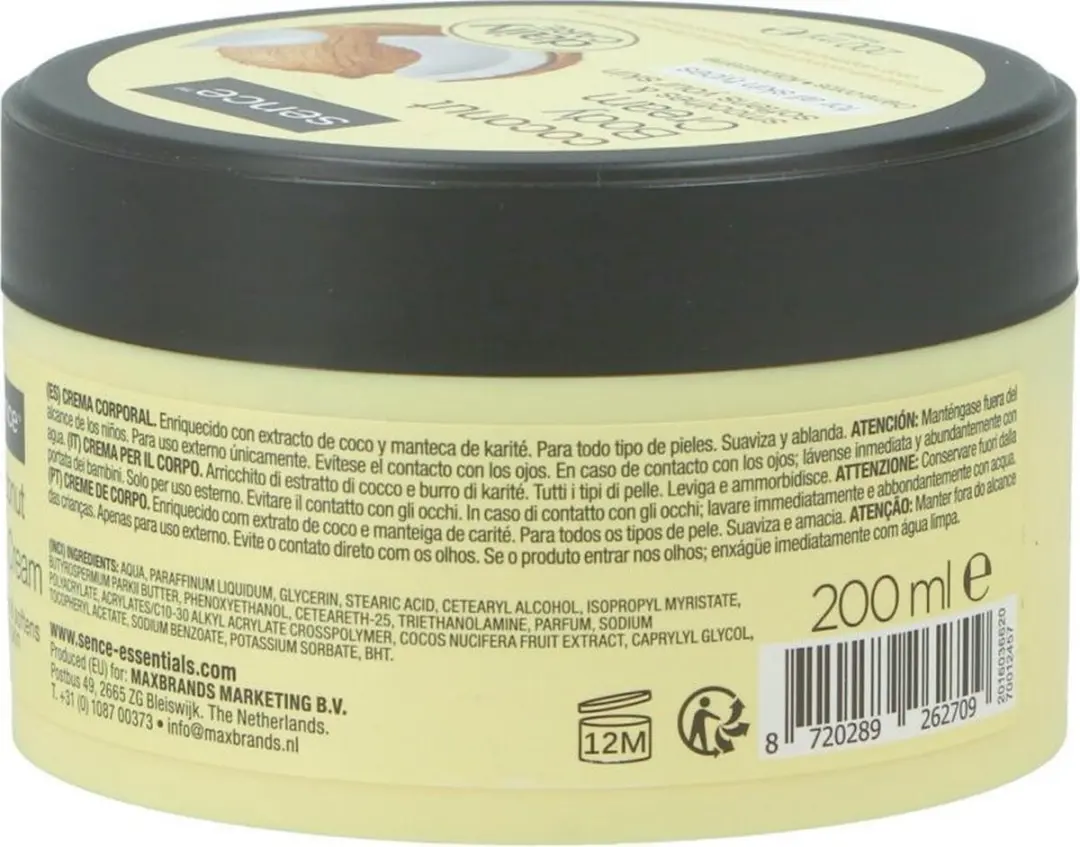 Sence Bodycreme Coconut 200ml - 6 Stuks