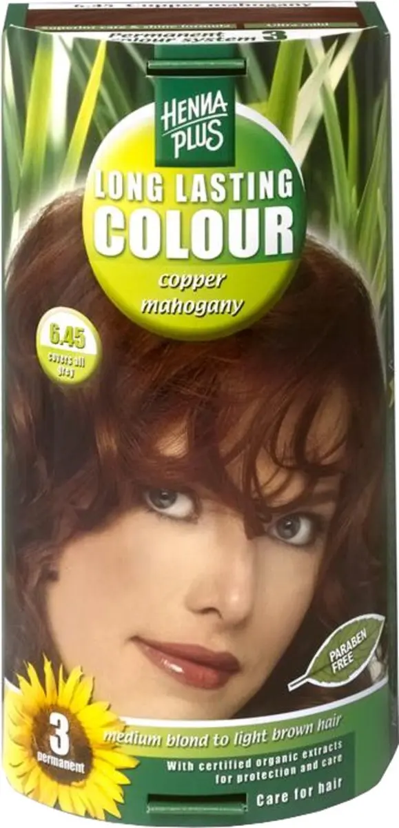 Hennaplus Long Lasting Colour 6.45 Copper Mahogany 100ml