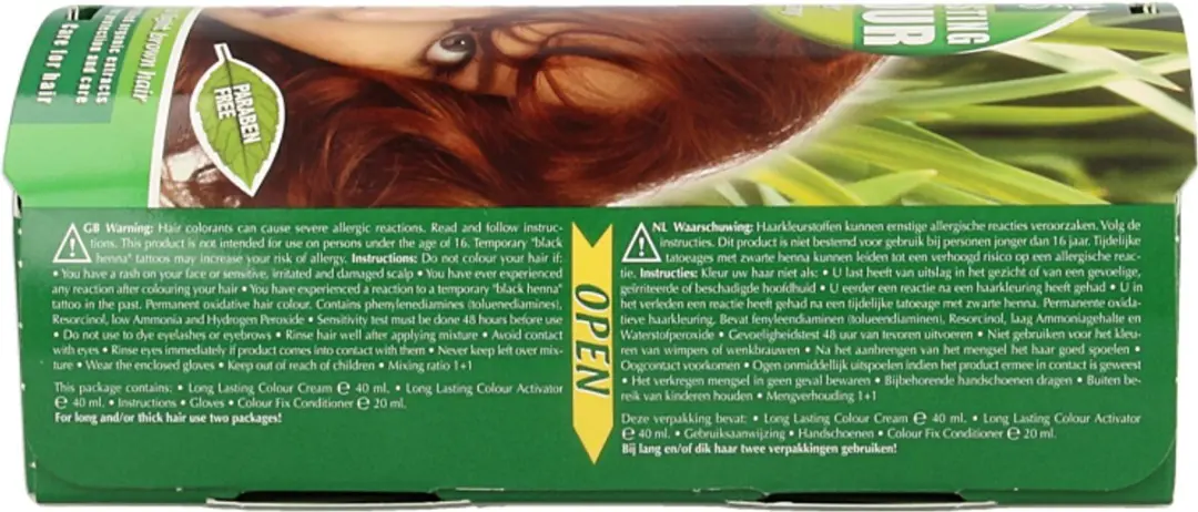 Hennaplus Long Lasting Colour 6.45 Copper Mahogany 100ml - afbeelding 6 van 6