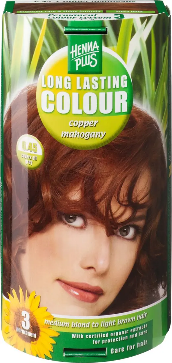 Hennaplus Long Lasting Colour 6.45 Copper Mahogany 100ml