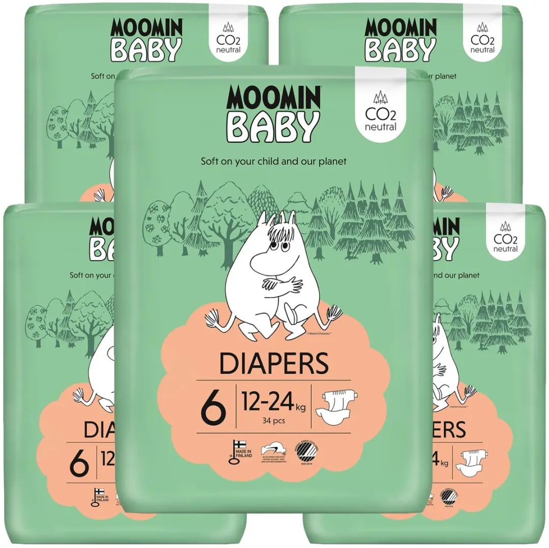 Moomin Baby Eco Wegwerpluiers Maat 6